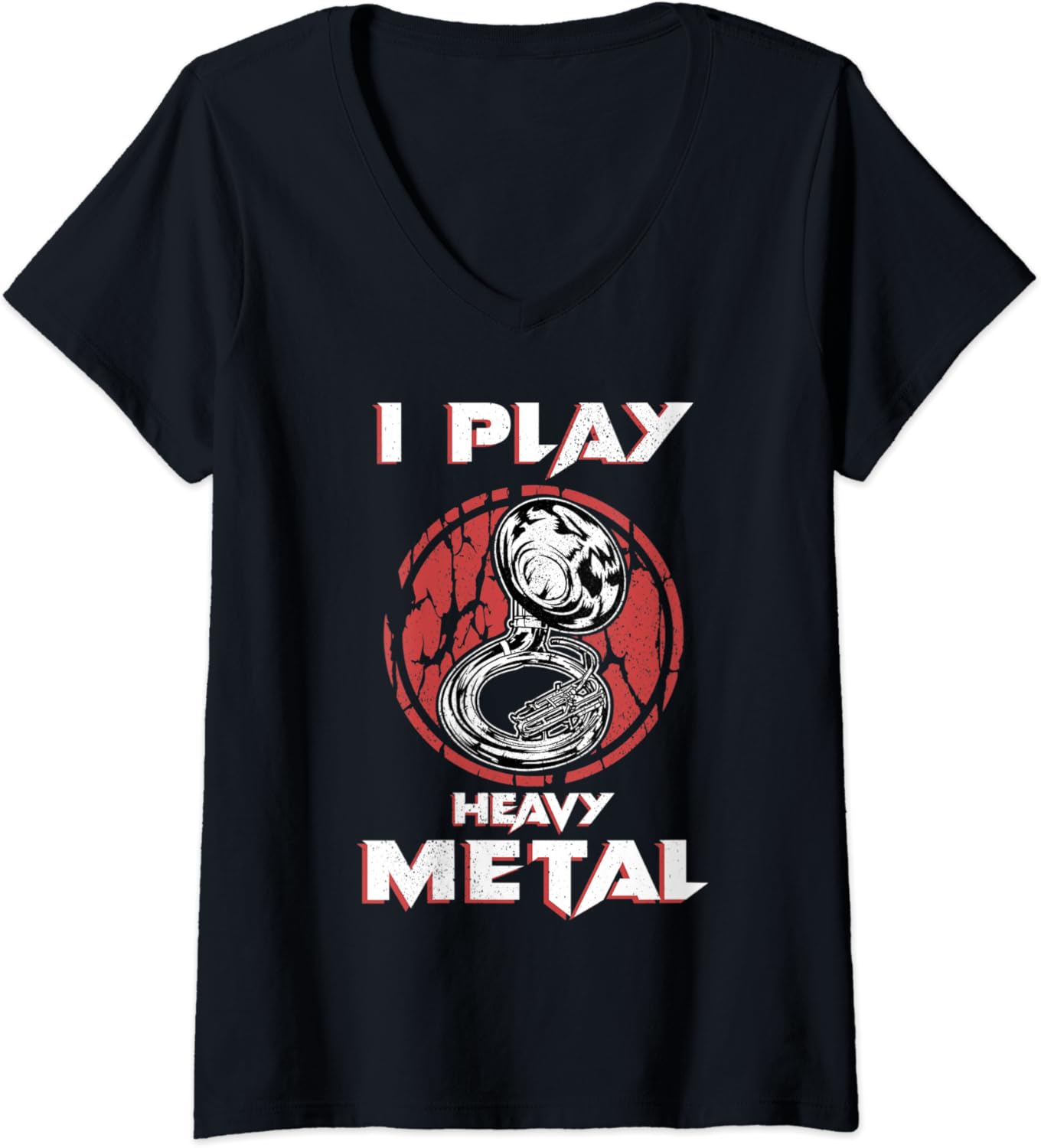 Womens Sousaphone Play Heavy Metal Marching Band Tuba